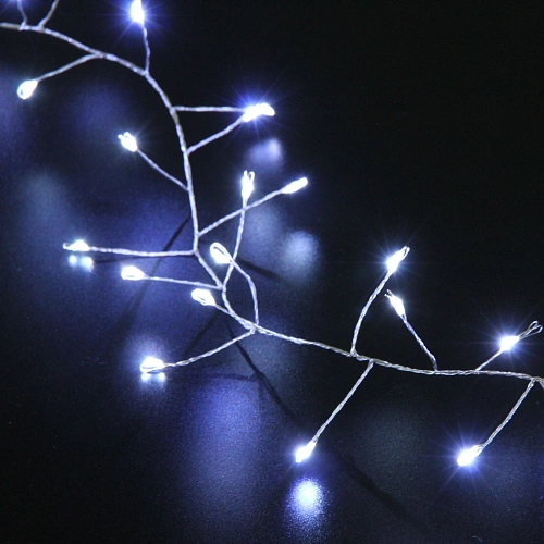Гирлянда для дома 2,0 м 150 ламп LED  Мишура, IP-40, Белый_13