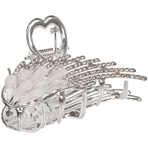 Заколка - краб для волос на блистере LAVITA, крылышко, цвет серебро и золото, 6,34см_8