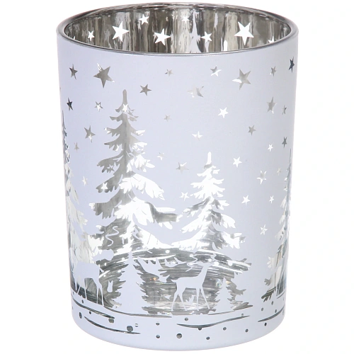 Подсвечник Снежный лес 1012,5 см, Белый_3