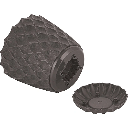 Горшок для цветов пластиковый 2,5л d-17,5см Wave с дренажной сеткой и съемным поддоном, горький шоколад_5