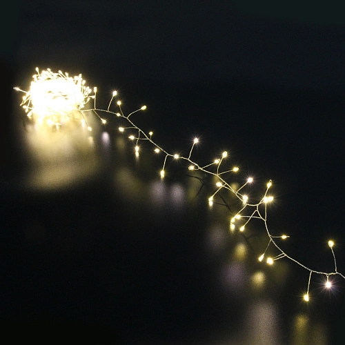 Гирлянда для дома 2,0 м 150 ламп LED  Мишура, IP-40, Теплый белый_12