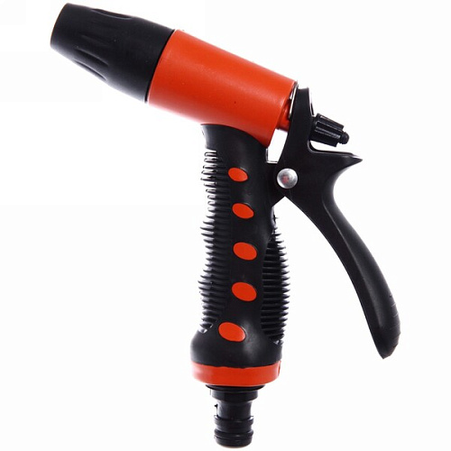 Наконечник-пистолет с регулятором напора воды, прорезиненная ручка ДоброСад_13