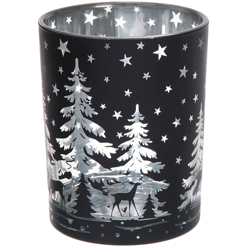 Подсвечник Снежный лес 1012,5 см, Черный_3