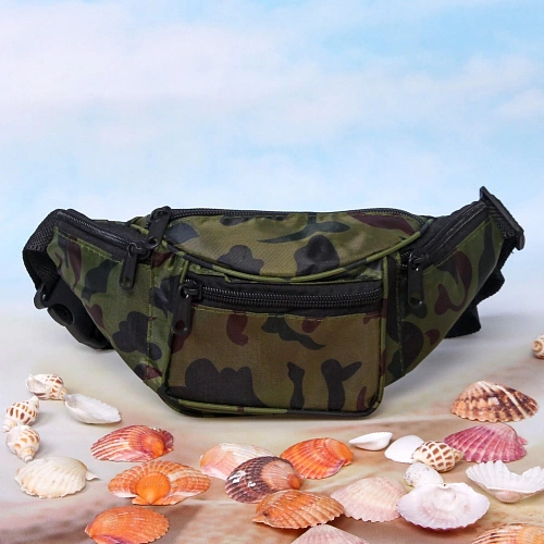 Сумка на пояс Sports Style, цвет хаки, 4 кармана, 30127_8