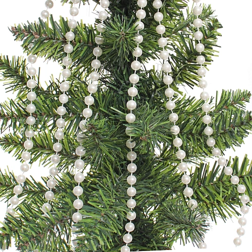 Бусы на ёлку 2,7 м Жемчуг d-8 мм, Белый_2