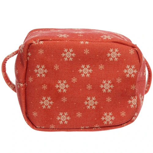 Коробка для хранения ИДЕЯДОМА, принт снежинки, цвет красный, 20,51417см, (лейбл Селфи)_8