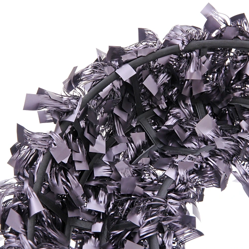 Венок декоративный TINSEL Изящное сияние 38 см, Графит_4