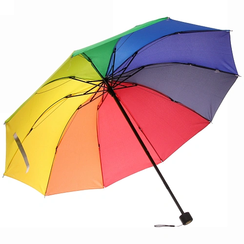 Зонт женский механический Радуга ветроустойчивый, 10 спиц, d-99см, длина в слож виде 23см    _26
