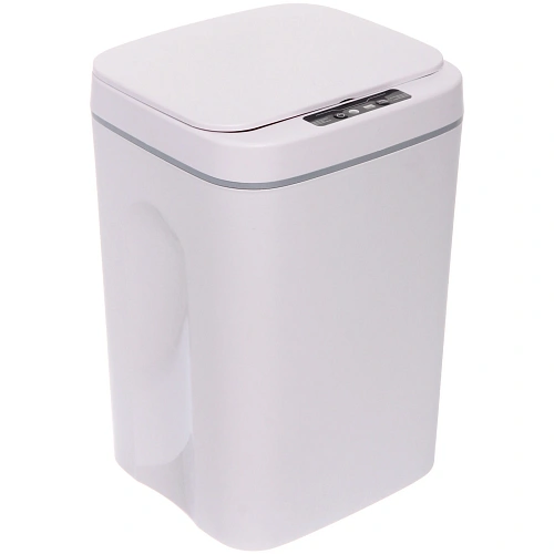 Контейнер для мусораSmart16л белый  сенсорная крышка работает от батареек LR6 W8622B_3
