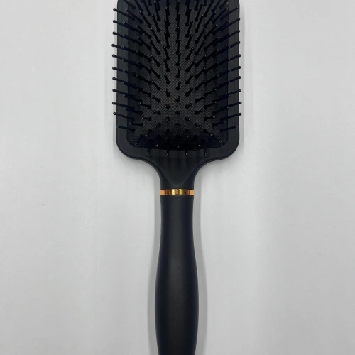 Расческа массажная "СЕКРЕТ ТВОЕЙ КРАСОТЫ", прямоуг., цвет черный, матовое покрытие, 8*25.5см