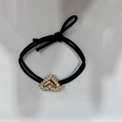 Резинка для волос в наборе 2шт "DesignPRO", цвет черный / золото , 2*1,5см