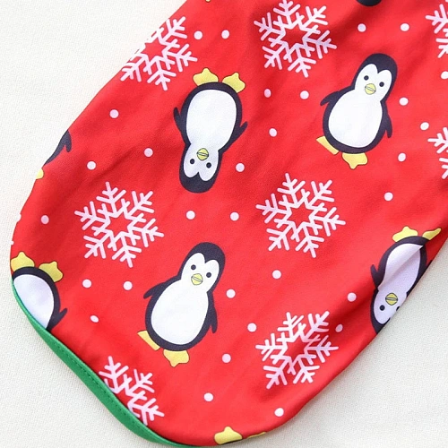 Майка для собаки Новогодний БУМ-Веселые Пингвины размер L (4535см) Ultramarine_7