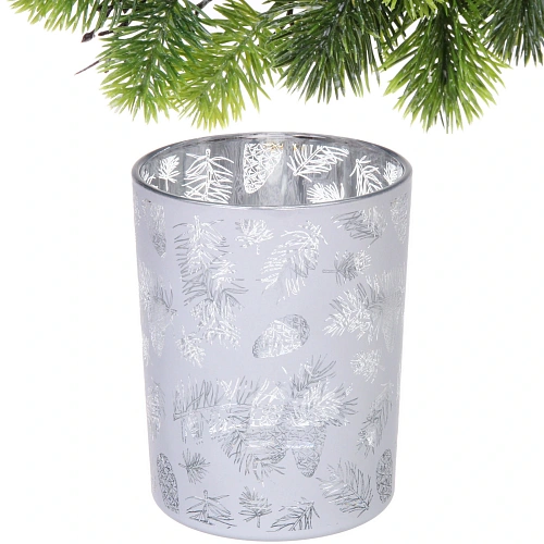 Подсвечник Зимняя хвоя 1012,5 см, Белый_3