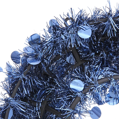 Венок декоративный TINSEL Изящный блеск 38 см, Сапфир_4