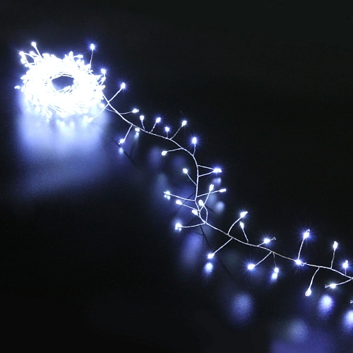 Гирлянда для дома 2,0 м 150 ламп LED  "Мишура", IP-40, Белый