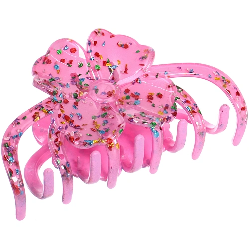 Заколка - краб для волос AKS - VIENTO, микс 6 цветов, цветок, 116см _7